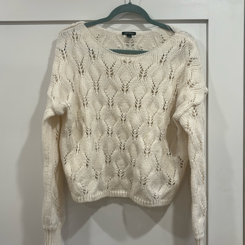 White knit sweater from target
